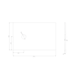 Aurlane - Douchebak Om Te Betegelen - Rainy / Sans Bonde - Grijs - 140x140x200c