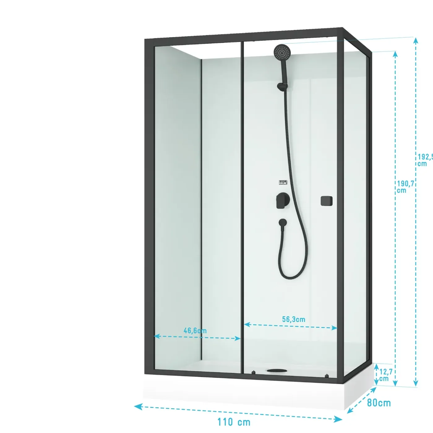 Aurlane - Douchecabine - Elementary - Wit - 110x110x192cm