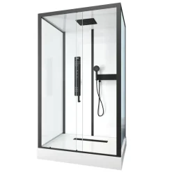 Aurlane Douchecabine Indus2 - Rechthoek - 90x115x215cm - Zwart/Wit