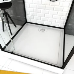 Aurlane Douchecabine Metro - Vierkant - 90x90x219-230cm - Zwart Mat