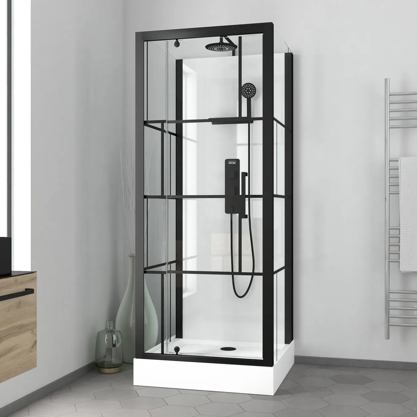 Aurlane - Douchecabine - Rubiq - Wit - 80x80x198cm