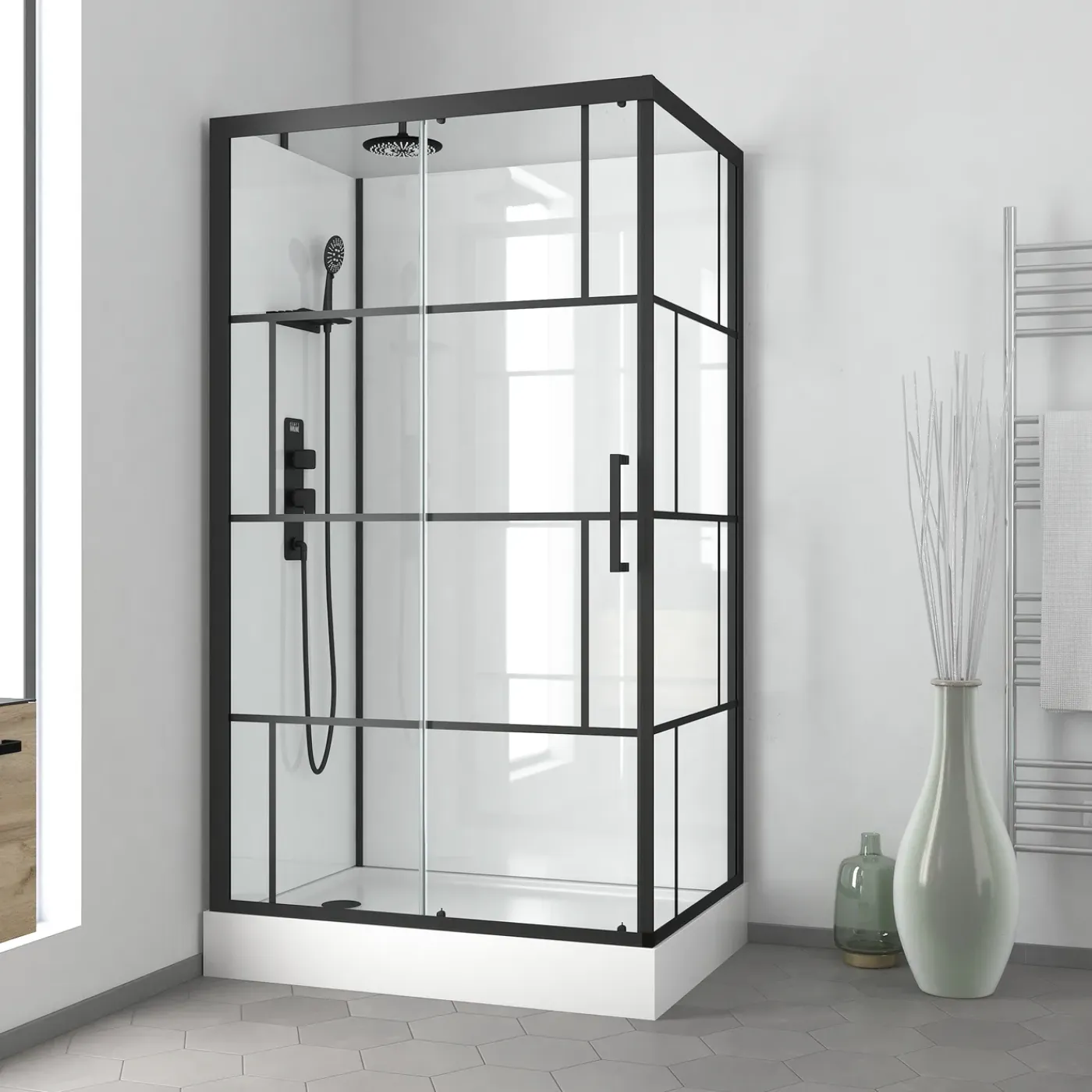 Aurlane - Douchecabine - Rubiq - Wit - 110x110x198cm