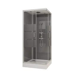 Aurlane - Douchecabine - Silvery Stripe - Grijs - 90x90x212cm