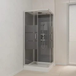 Aurlane - Douchecabine - Silvery Stripe - Grijs - 90x90x212cm