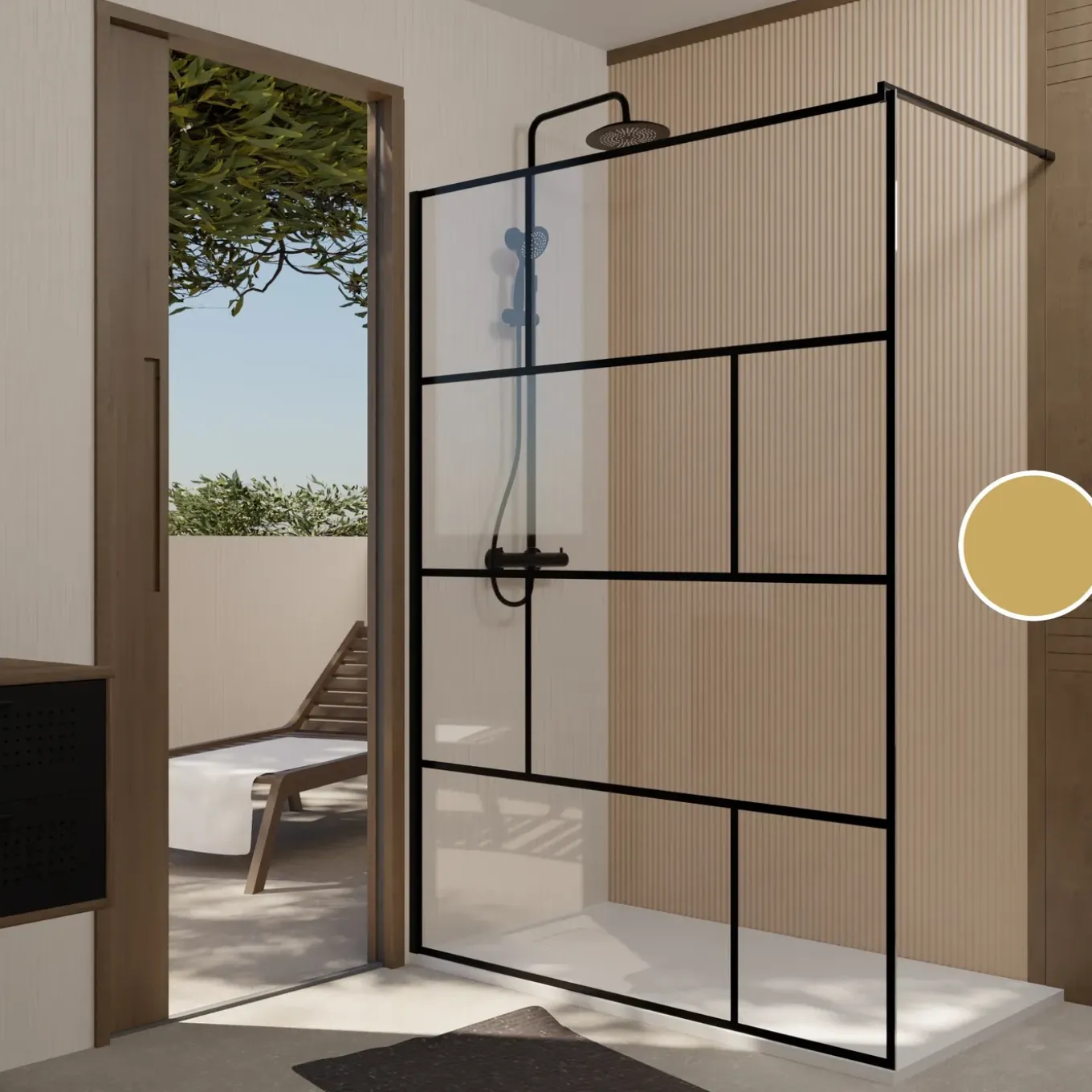 Aurlane - Douchewand - Blocks Anticalcaire - Andere - 140x140x195cm