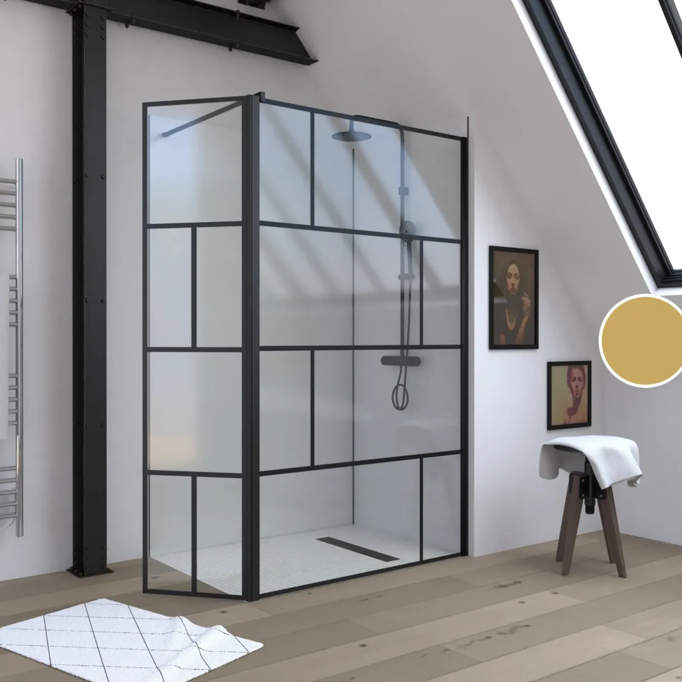 Aurlane - Douchewand - Blocks / Pivot - Andere - 160x120x195cm