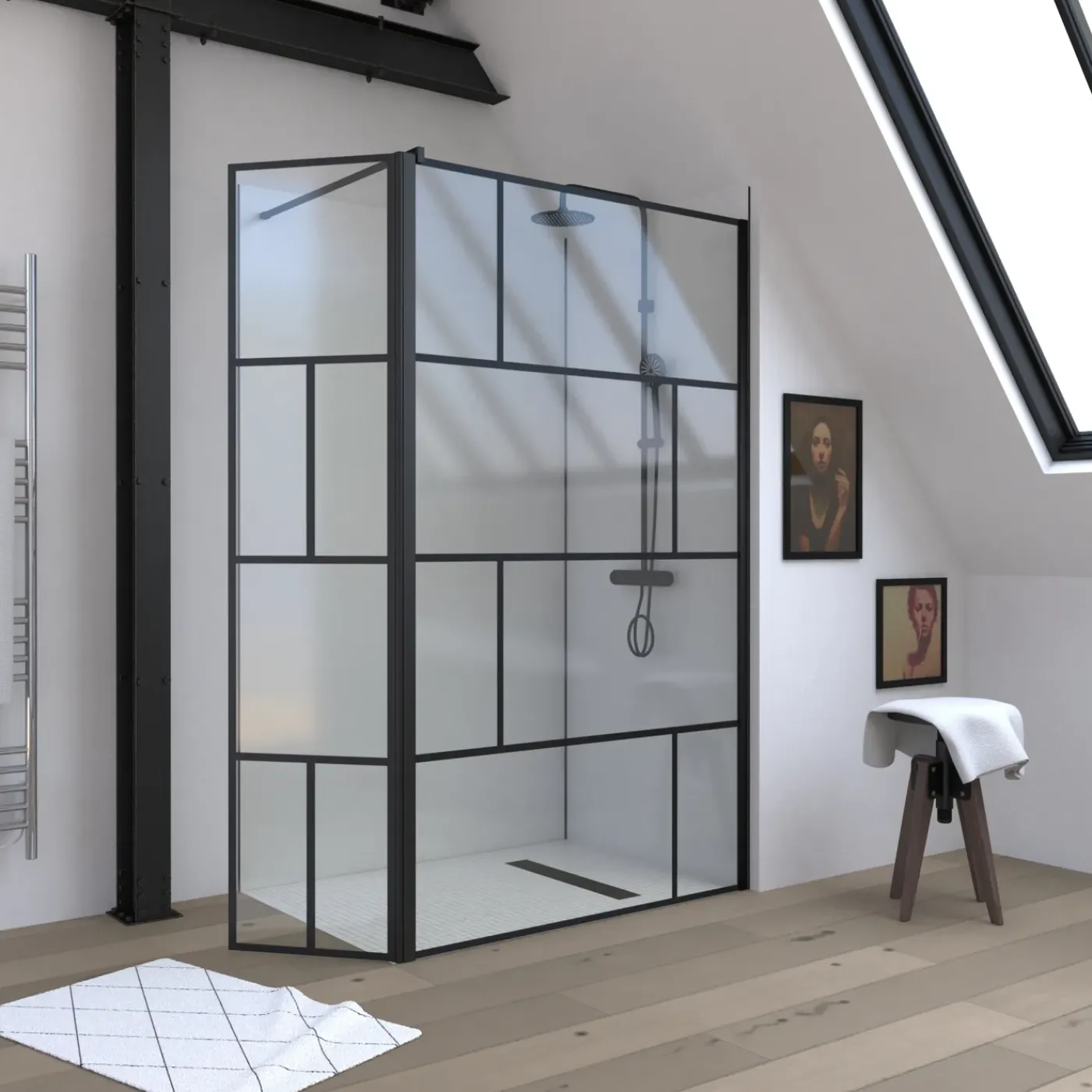 Aurlane - Douchewand - Blocks / Pivot - Andere - 160x120x195cm