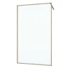 Aurlane Inloopdouche Japandi 120x200cm - Houtdecor Profiel - 6 mm Veiligheidsglas