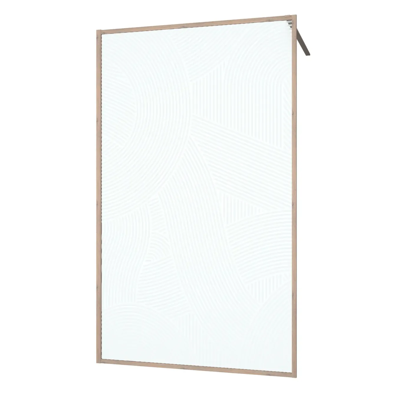 Aurlane Inloopdouche Japandi 120x200cm - Houtdecor Profiel - 6 mm Veiligheidsglas