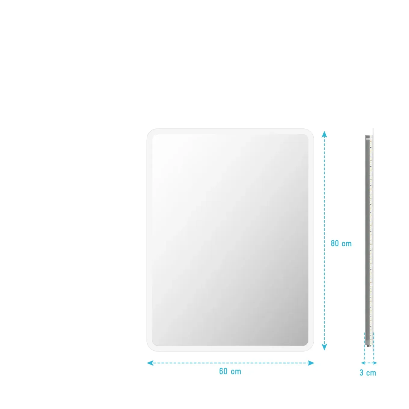 Aurlane - Led Verlichte Badkamerspiegel - Go - Andere - 80x60x60cm