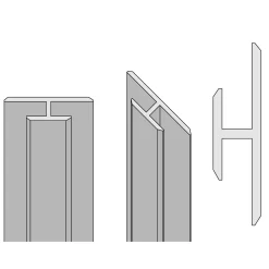 Aurlane profiel verbinding 210x0,3cm chroom