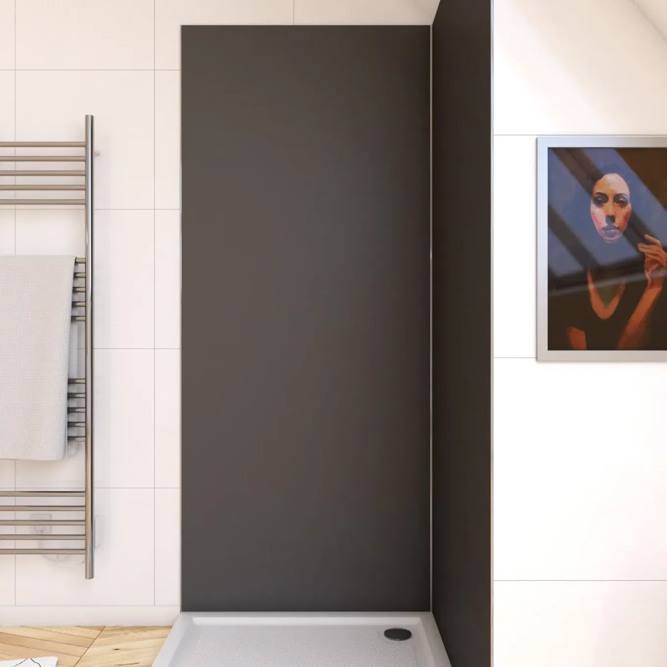 Aurlane wandpaneel 90x210cm lichtgrijs