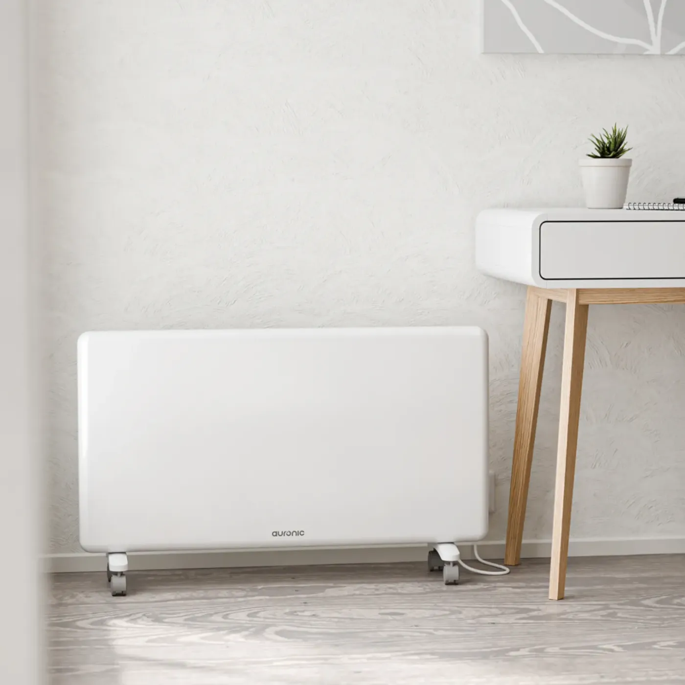 Auronic Convectorkachel - 2000 Watt - Elektrische Kachel - 3 Standen - Ip24 - Badkamer - Wit