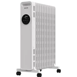 Auronic Olieradiator - Elektrische Kachel - Thermostaat & Display - 3 Standen - 2500w Heater - Wit
