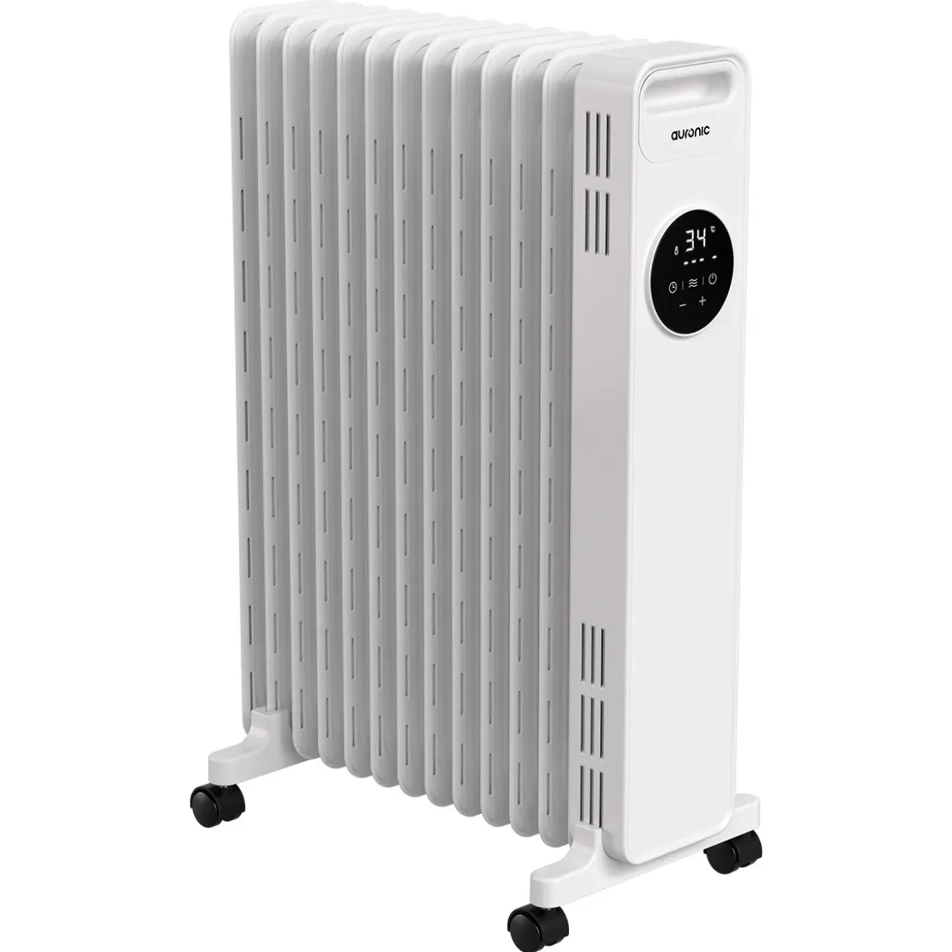 Auronic Olieradiator - Elektrische Kachel - Thermostaat & Display - 3 Standen - 2500w Heater - Wit