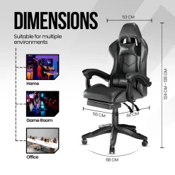 Avalo Gaming Stoel - Gamestoel - Ergonomische Bureaustoel Verstelbaar - Gaming Chair - Zwart
