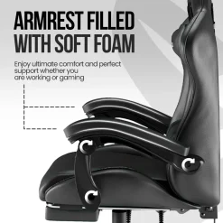 Avalo Gaming Stoel - Gamestoel - Ergonomische Bureaustoel Verstelbaar - Gaming Chair - Zwart