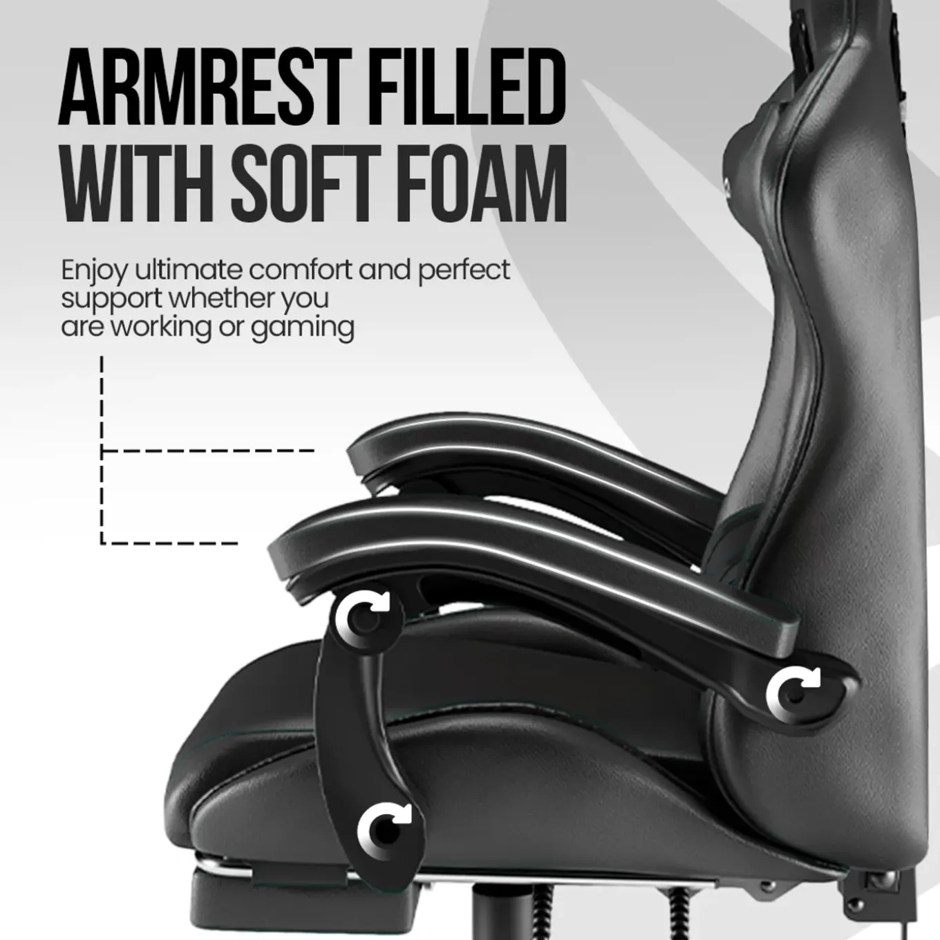 Avalo Gaming Stoel - Gamestoel - Ergonomische Bureaustoel Verstelbaar - Gaming Chair - Zwart
