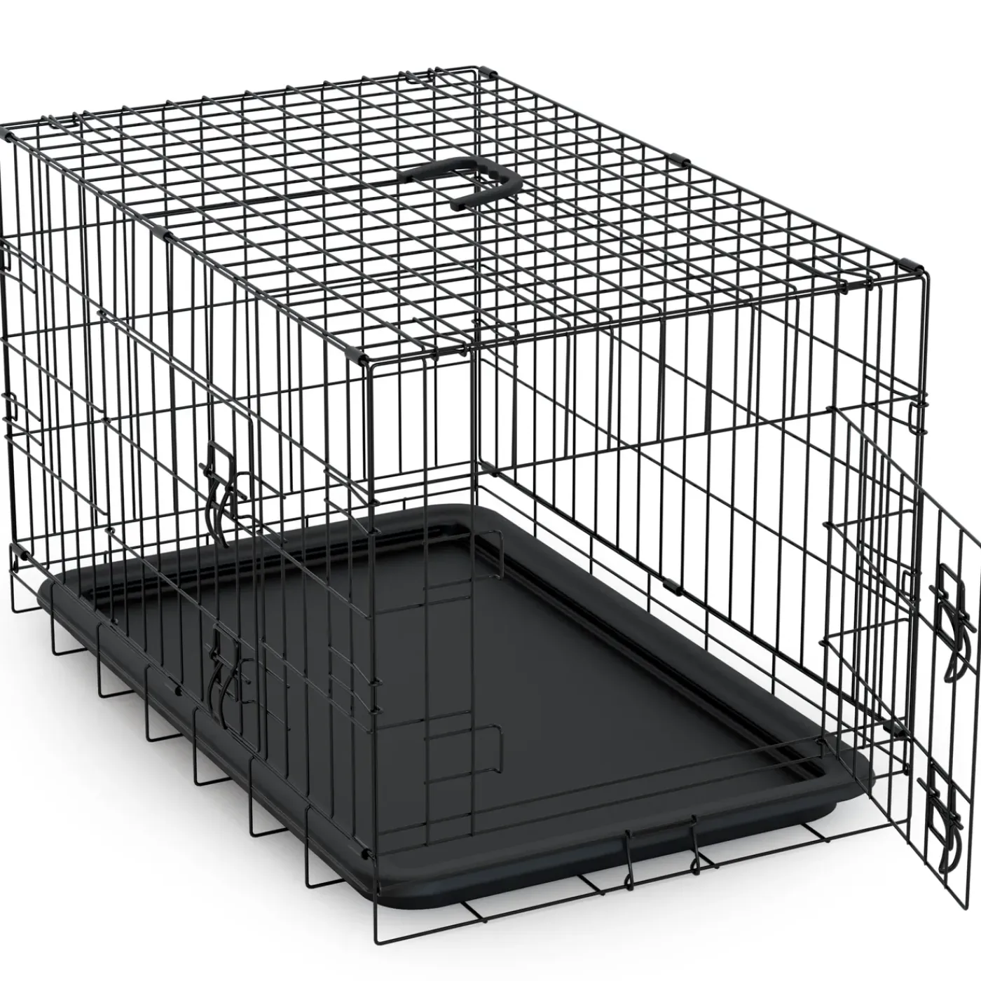 Avalo Hondenbench L - Bench Voor Honden - Opvouwbare Kooi - 2 Deuren - 92x57x64 Cm