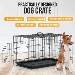 Avalo Hondenbench Xxl - Bench Voor Honden - Opvouwbare Kooi - 2 Deuren - 122x74x80 Cm