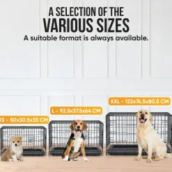 Avalo Hondenbench Xxl - Bench Voor Honden - Opvouwbare Kooi - 2 Deuren - 122x74x80 Cm