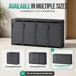 Avalo Kliko Ombouw 4 Vaks - Containerombouw Voor 4 Containers - Afvalcontainer Ombouw Metaal