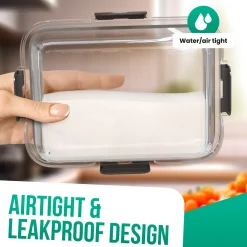 Avalo Vershoudbakjes Glas - Meal Prep Bakjes - Diepvriesbakjes - Met Deksel - 5 Delig 1060ml