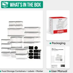 Avalo Vershoudbakjes - Meal Prep Bakjes - Diepvries Bakjes - 30 Delige Set - Bpa Vrij