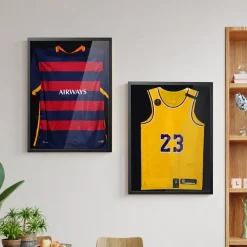 Avalo Wissellijst Voetbalshirt - 3d Box Frame - 60x80cm - Zwart - Shirt Inlijsten - Diepe Fotolijst