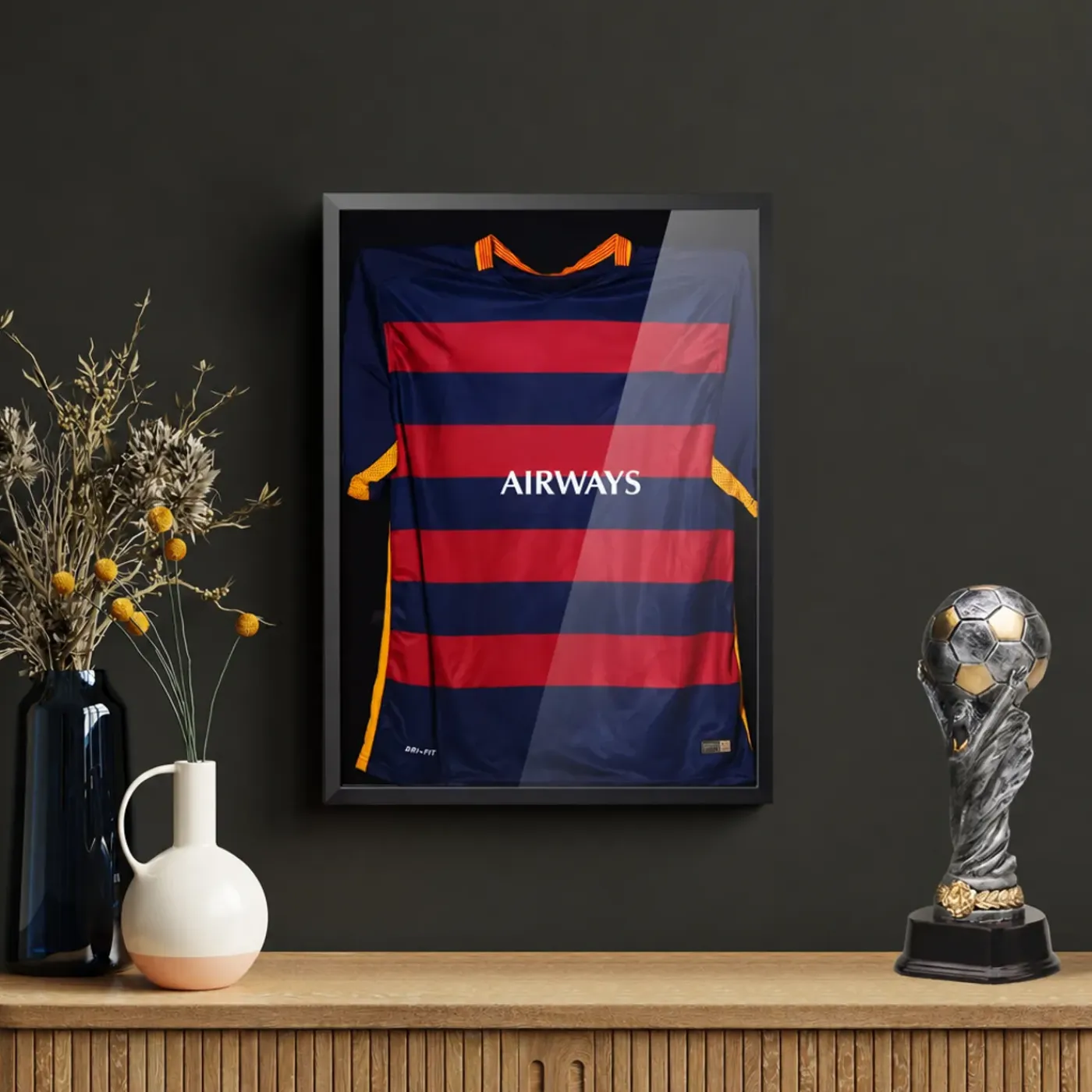 Avalo Wissellijst Voetbalshirt - 3d Box Frame - 60x80cm - Zwart - Shirt Inlijsten - Diepe Fotolijst