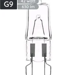 Avide Halogeen Insteeklamp G9 - 42w 630lm 3000k - Warm Wit Licht - Dimbaar - 5 Stuks