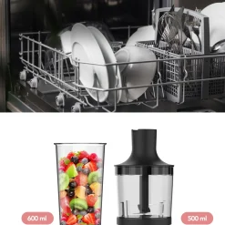 Aviro 6-in-1 Staafmixer 1000w - Set - 20 Snelheden - Hakmolen, Melkopschuimer, Garde & Maatbeker