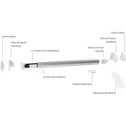 AVOSDIM Rolgordijnmotoriseringspakket - Diam.40 - 80cm