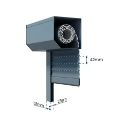 Avosdim Rolluik Elektrisch Bedraad Somfy Alu Grijs 7016 B180 X H215 Cm Inkortbaar