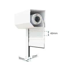Avosdim Rolluik Elektrisch Bedraad Somfy Aluminium Wit B80 X H100 Cm Inkortbaar