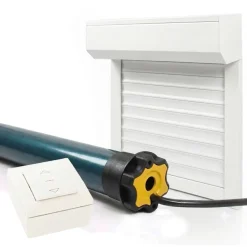 Avosdim Rolluik Elektrisch Bedraad Somfy Aluminium Wit B80 X H100 Cm Inkortbaar