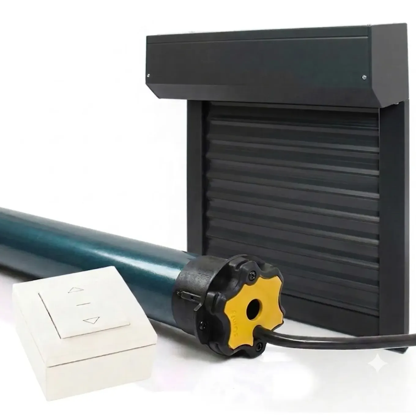 Avosdim Rolluik Elektrisch Bedraad Somfy Alu Grijs 7016 B150 X H155 Cm Inkortbaar