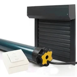 AvosDim Rolluik Elektrisch Bedraad Somfy Alu Grijs 7016 B150 X H220 Cm Inkortbaar