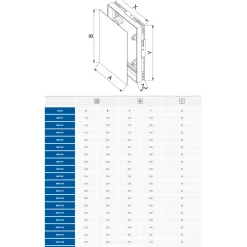 Awenta toegang paneel 250x330mm magnetische wand inspectie deur