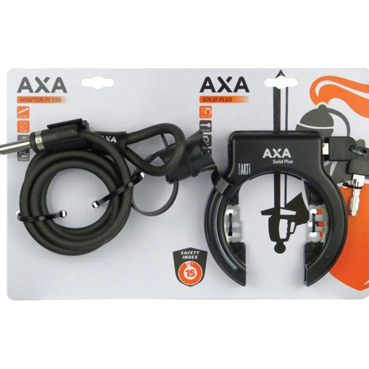 AXA ringslot Solid Plus met insteekkabel Newton PI150