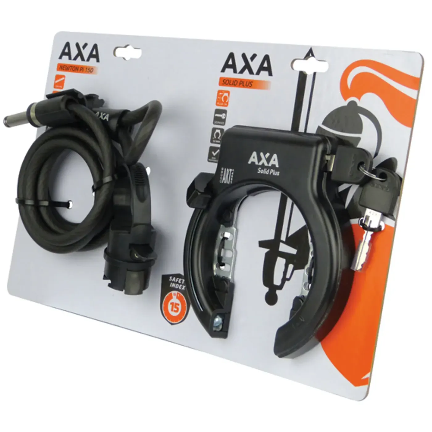 AXA ringslot Solid Plus met insteekkabel Newton PI150