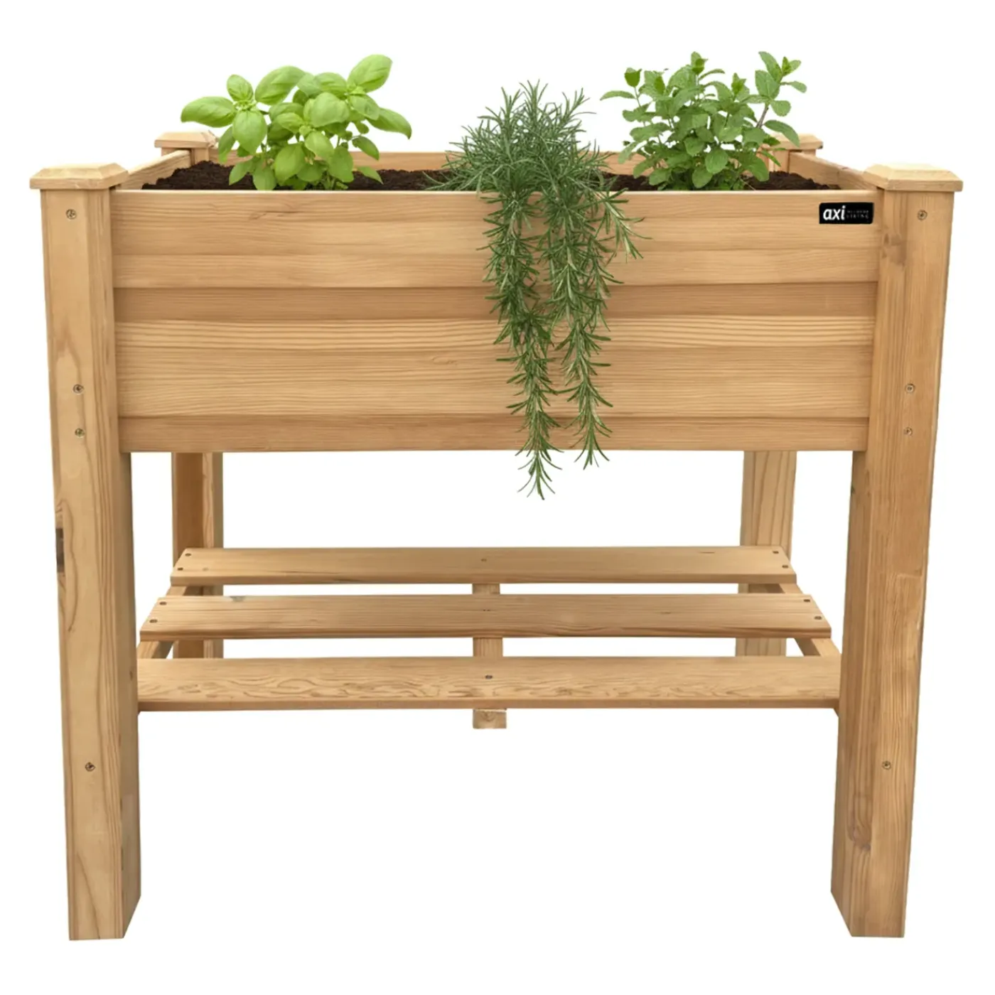 AXI Ari Kweektafel - Hout - Verhoogde Plantenbak Met Opbergplank