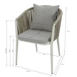 AXI Chay Tuinset Van Polywood - Houtlook - Met 8 Beige Stoelen