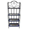 AXI Cleo Metalen Plantenrek Met Mozaïek Mediterrane Stijl Blauw/geel - 4 Niveaus