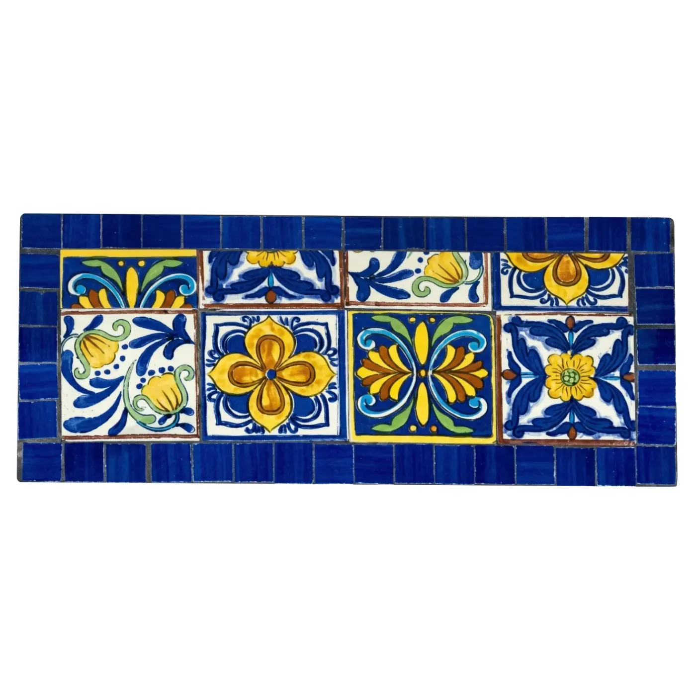 AXI Cleo Metalen Plantenrek Met Mozaïek Mediterrane Stijl Blauw/geel - 4 Niveaus