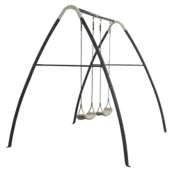 AXI Dubbele Schommel 210x210x217 Cm Metaal Grijs