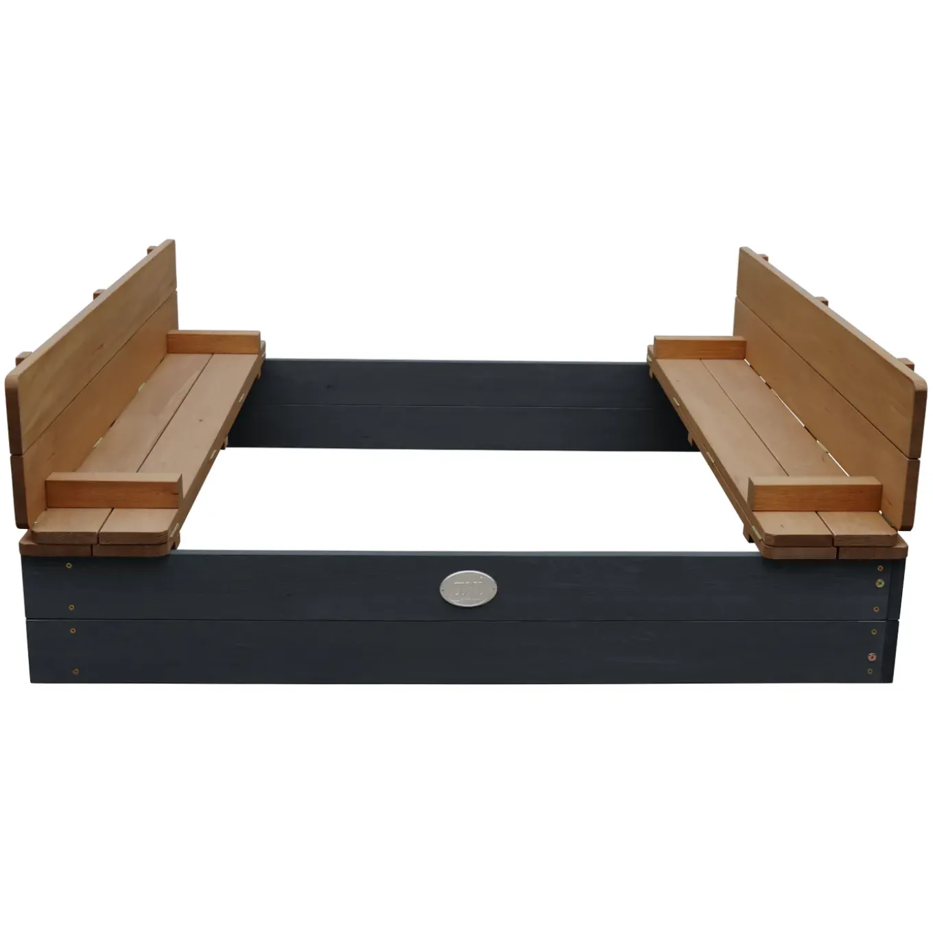 Axi Ella Xl Zandbak 120x120x20cm Met Deksel Hout Antraciet/bruin
