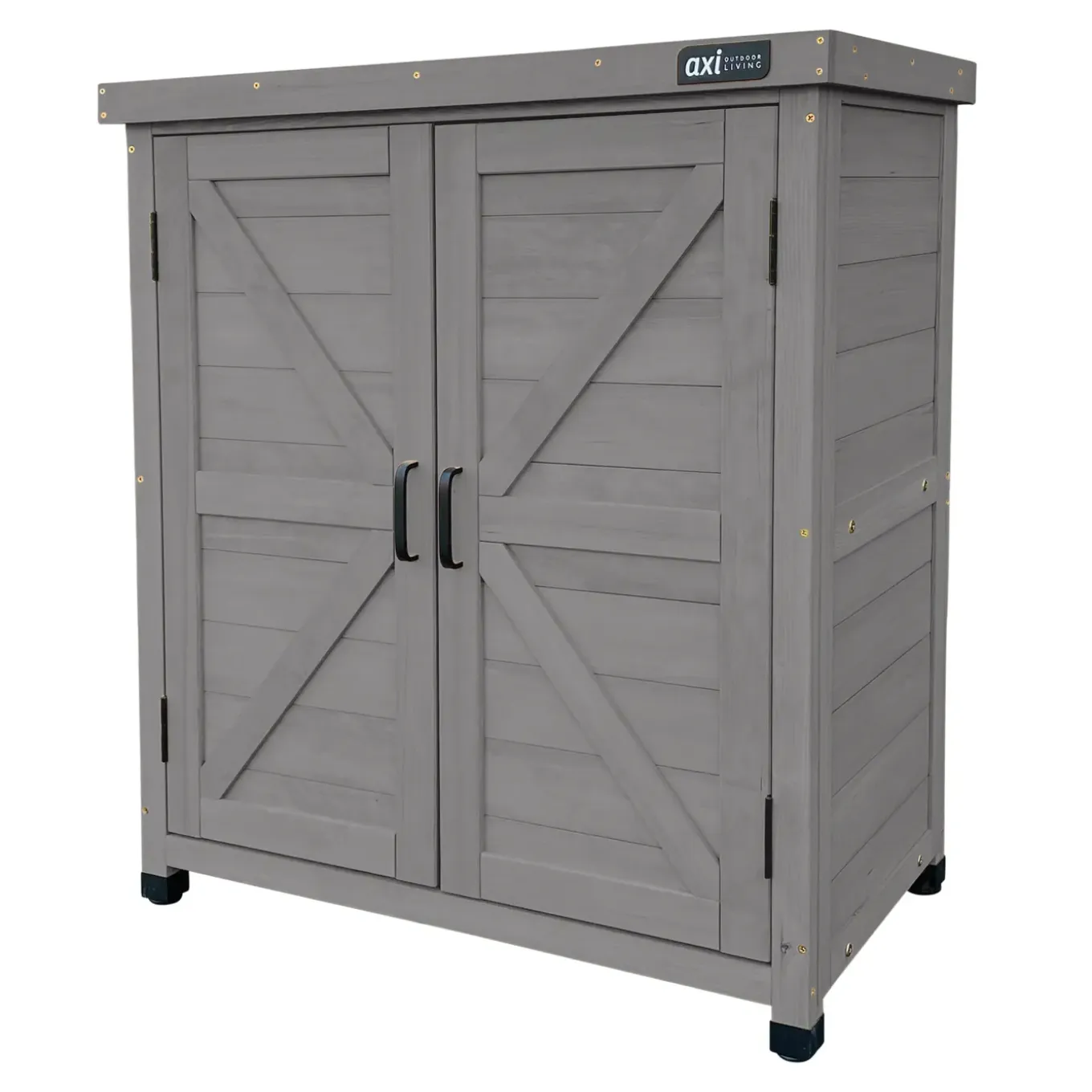 Axi Felix Opbergkast Van Hout - Grijs - 80 X 45 X 93 Cm