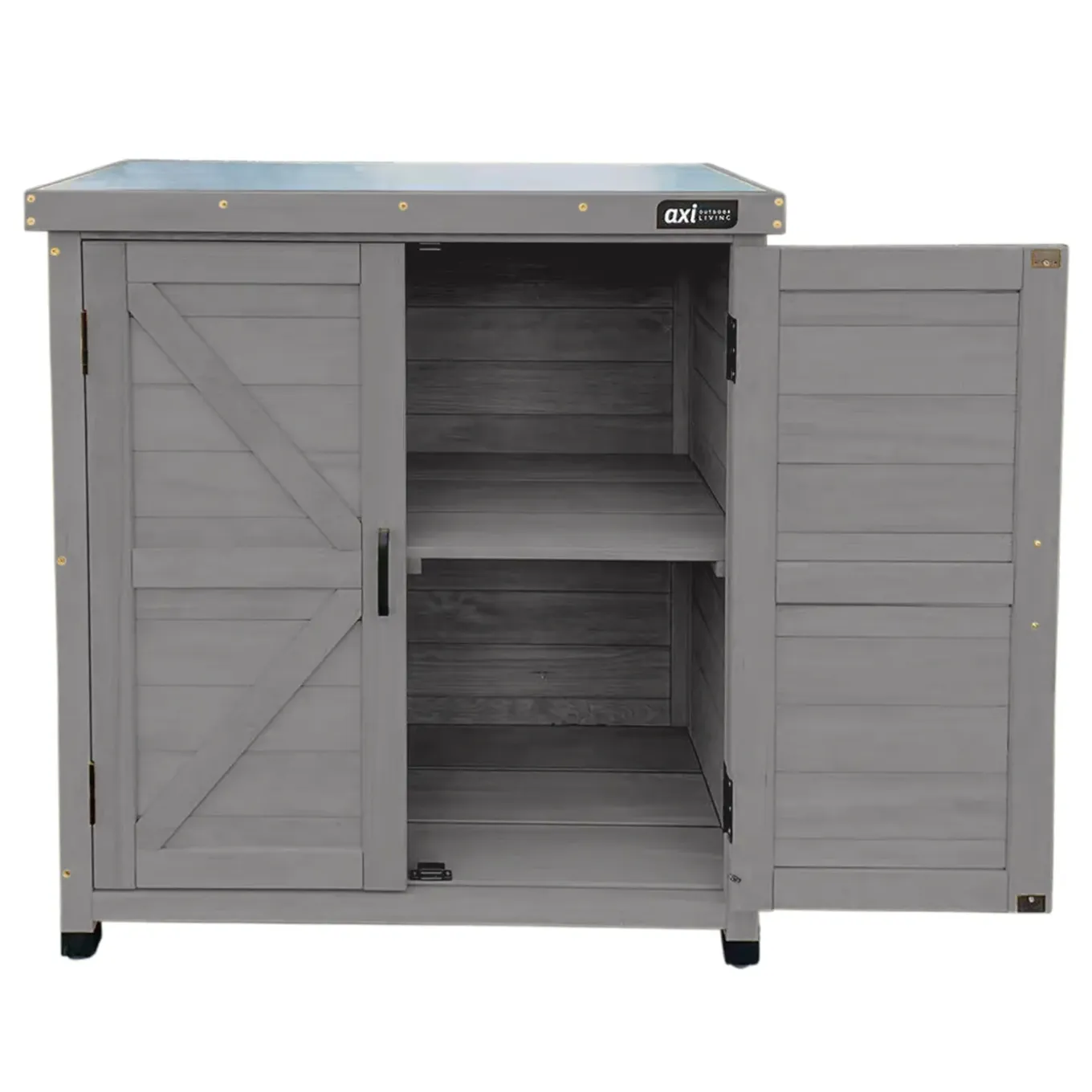Axi Felix Opbergkast Van Hout - Grijs - 80 X 45 X 93 Cm