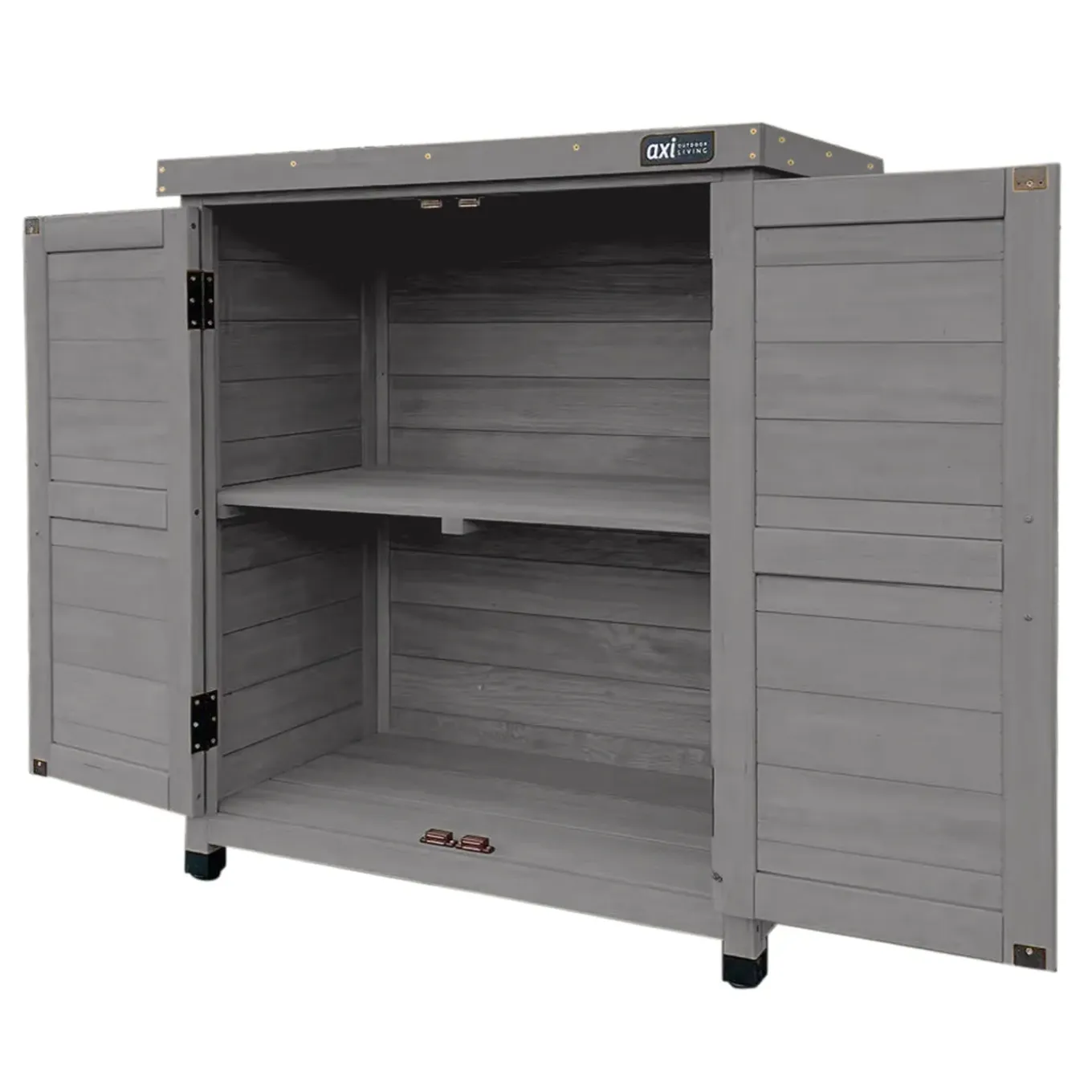 Axi Felix Opbergkast Van Hout - Grijs - 80 X 45 X 93 Cm